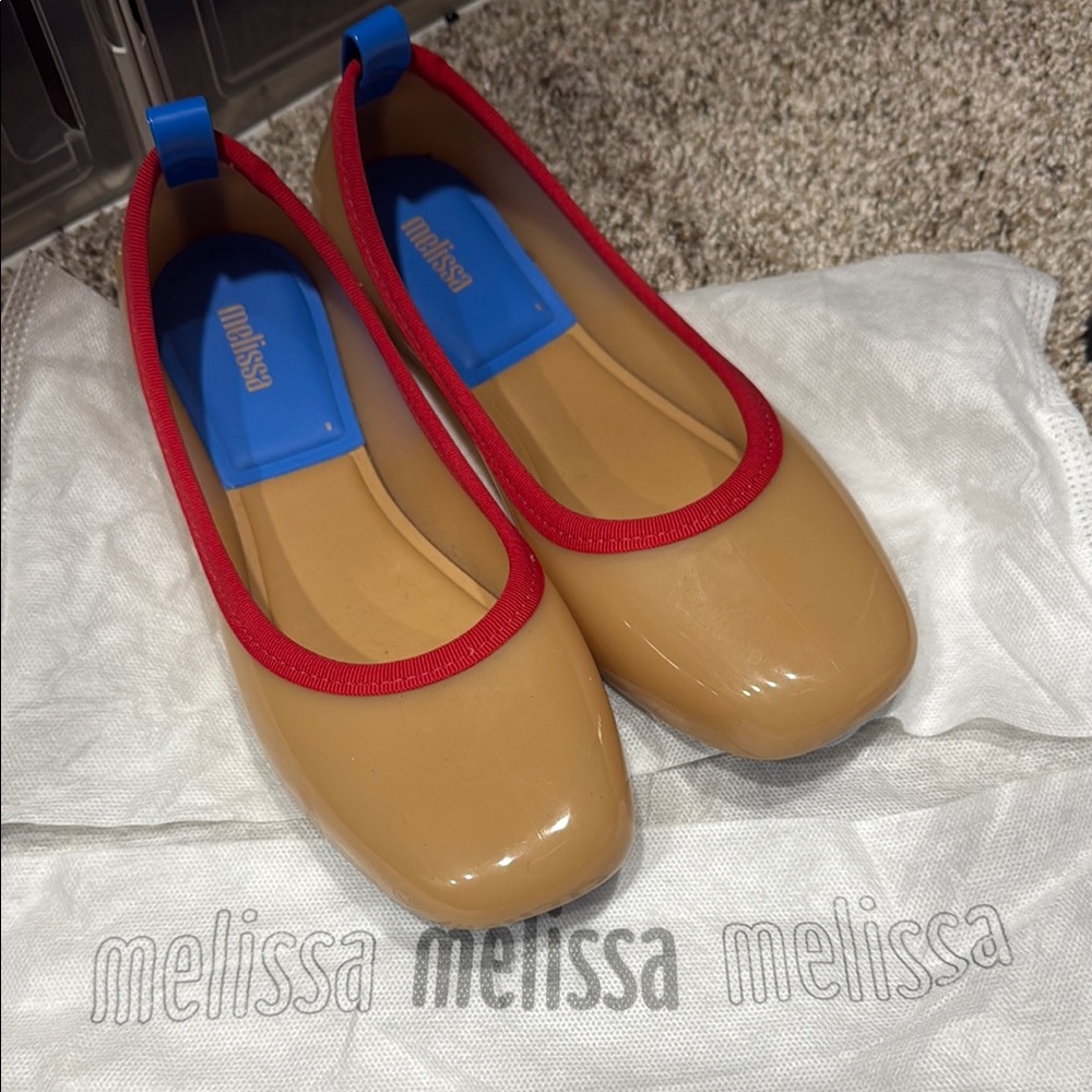 Melissa Women’s Shoes in Tan and Red